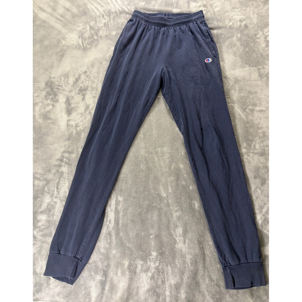 Champion Mens Authentic Athleticwear Jogger Sweatpants S Navy Blue Cotton Blend